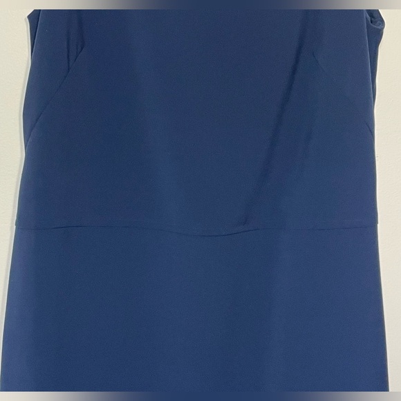 3-Ann Taylor Sleeveless Lined Dress Crew Neck Navy Blue Women’s Size 14 - Picture 3 of 11